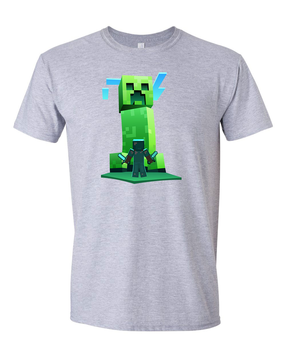creeper minecraft Sportszürke Férfi Póló