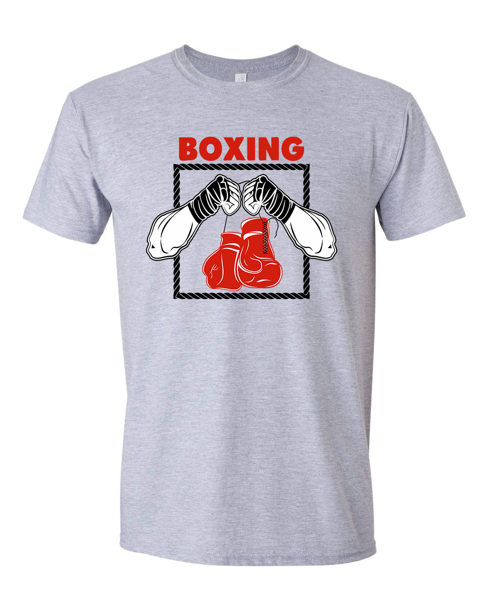 Boxing box Sportszürke Férfi Póló