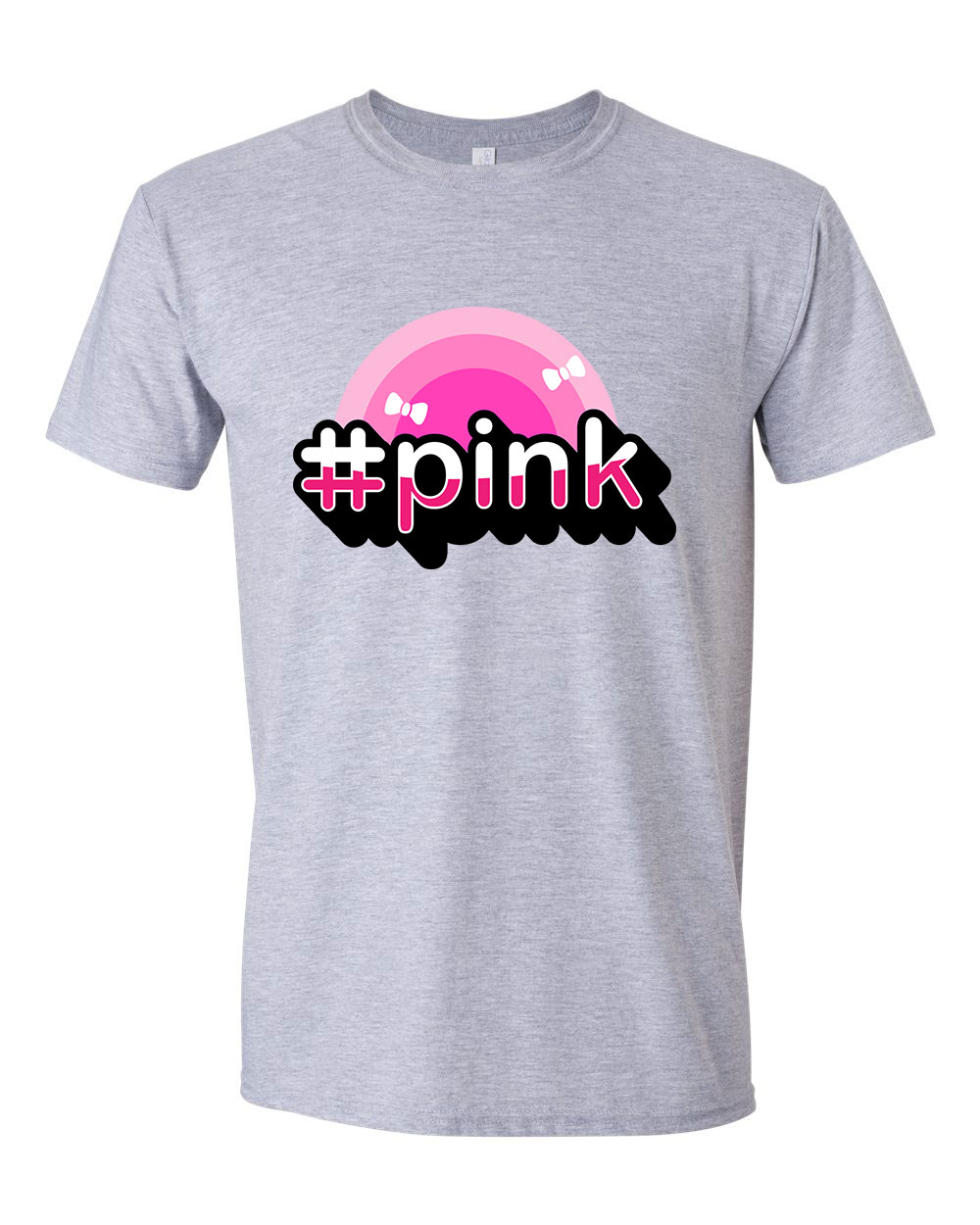 Pink Sportszürke Férfi Póló