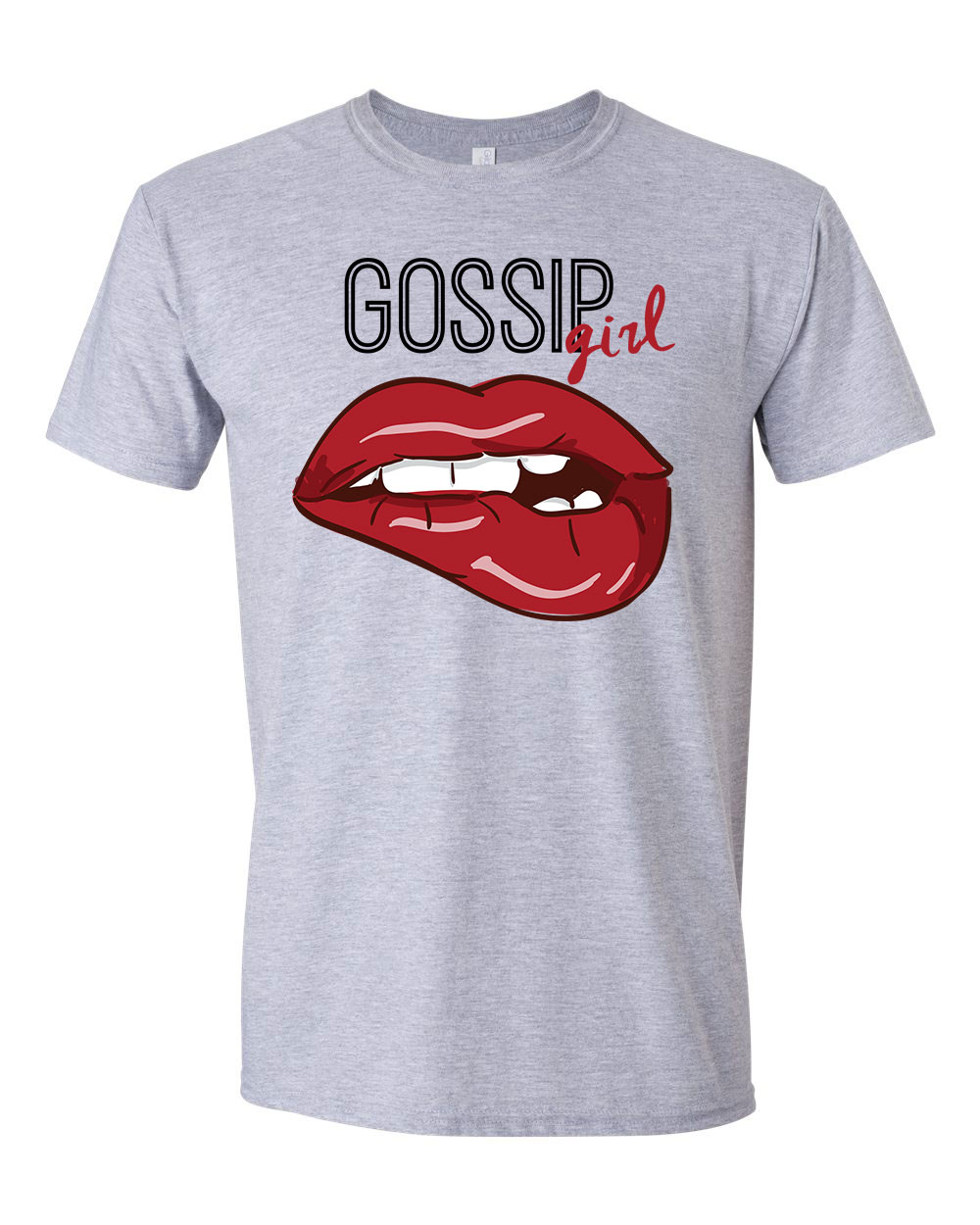 gossip girl lips ajak ajkak Sportszürke Férfi Póló