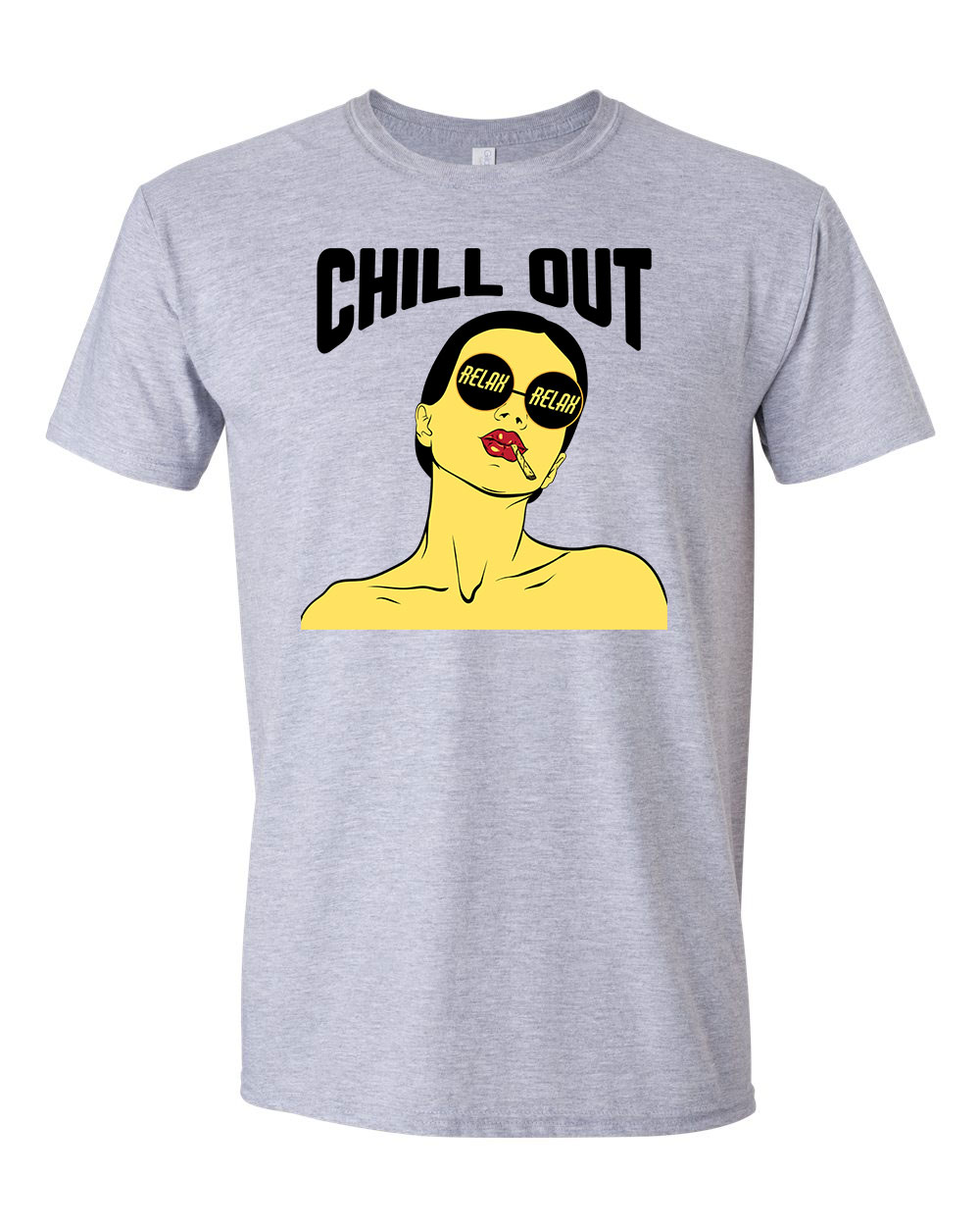 chill out relax girl Sportszürke Férfi Póló