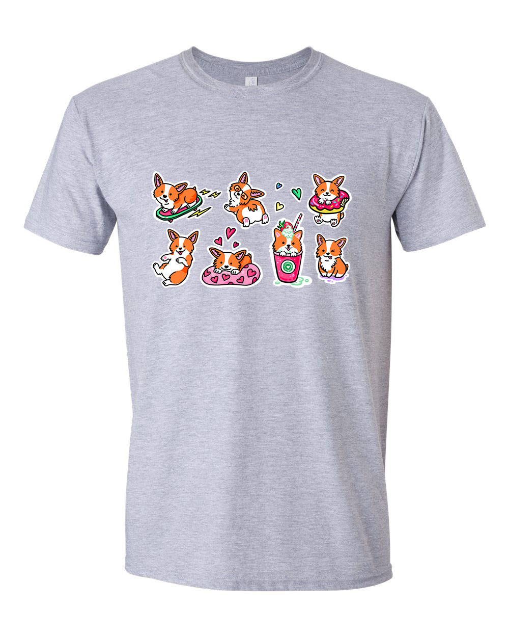 Corgi korgi corgik Sportszürke Férfi Póló