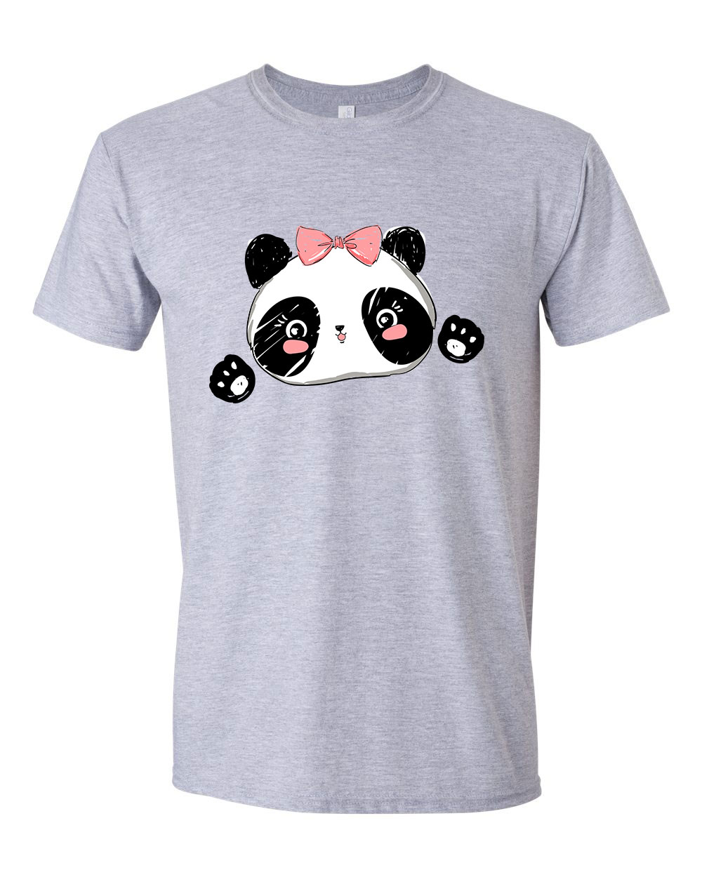 Panda pandás Sportszürke Férfi Póló