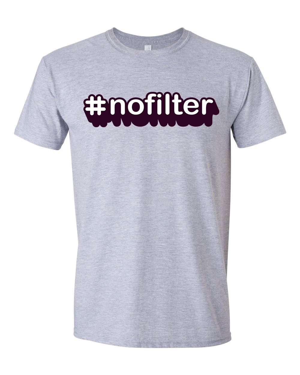 nofilter hashtag hessteg Sportszürke Férfi Póló