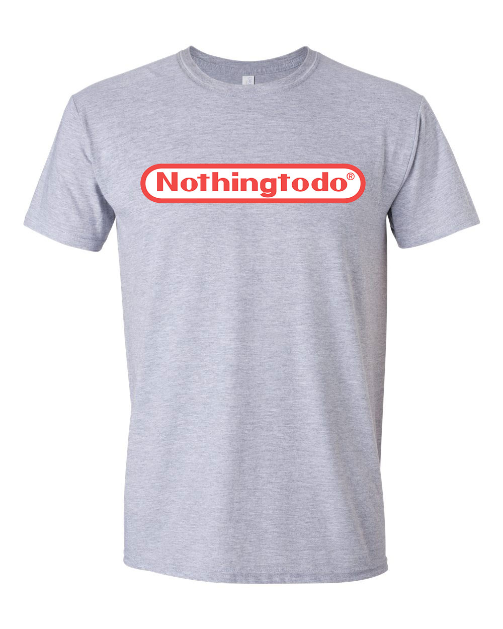 nintendo nothingtodo Sportszürke Férfi Póló