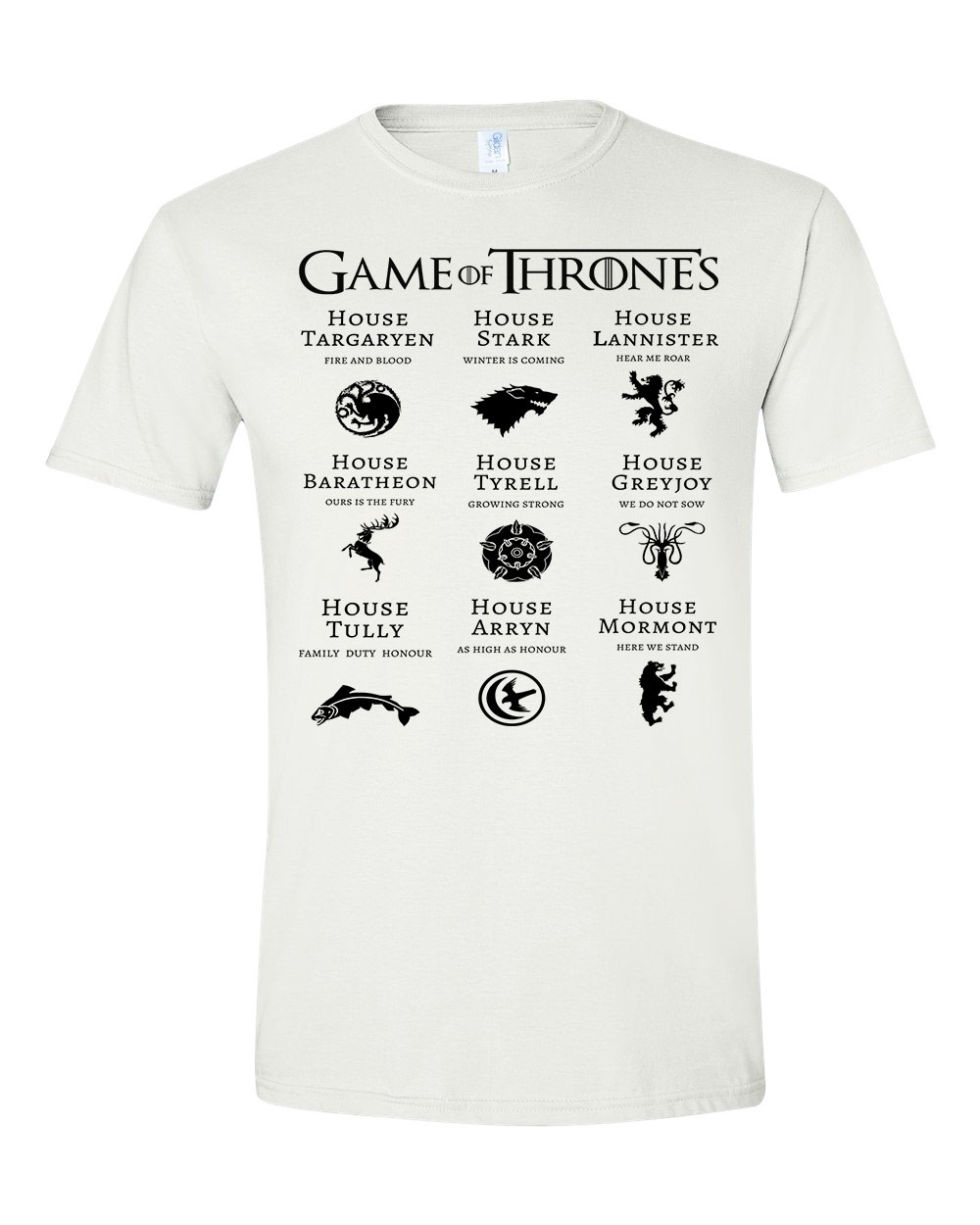 trónok harca game of thrones stark lannister Fehér Férfi Póló