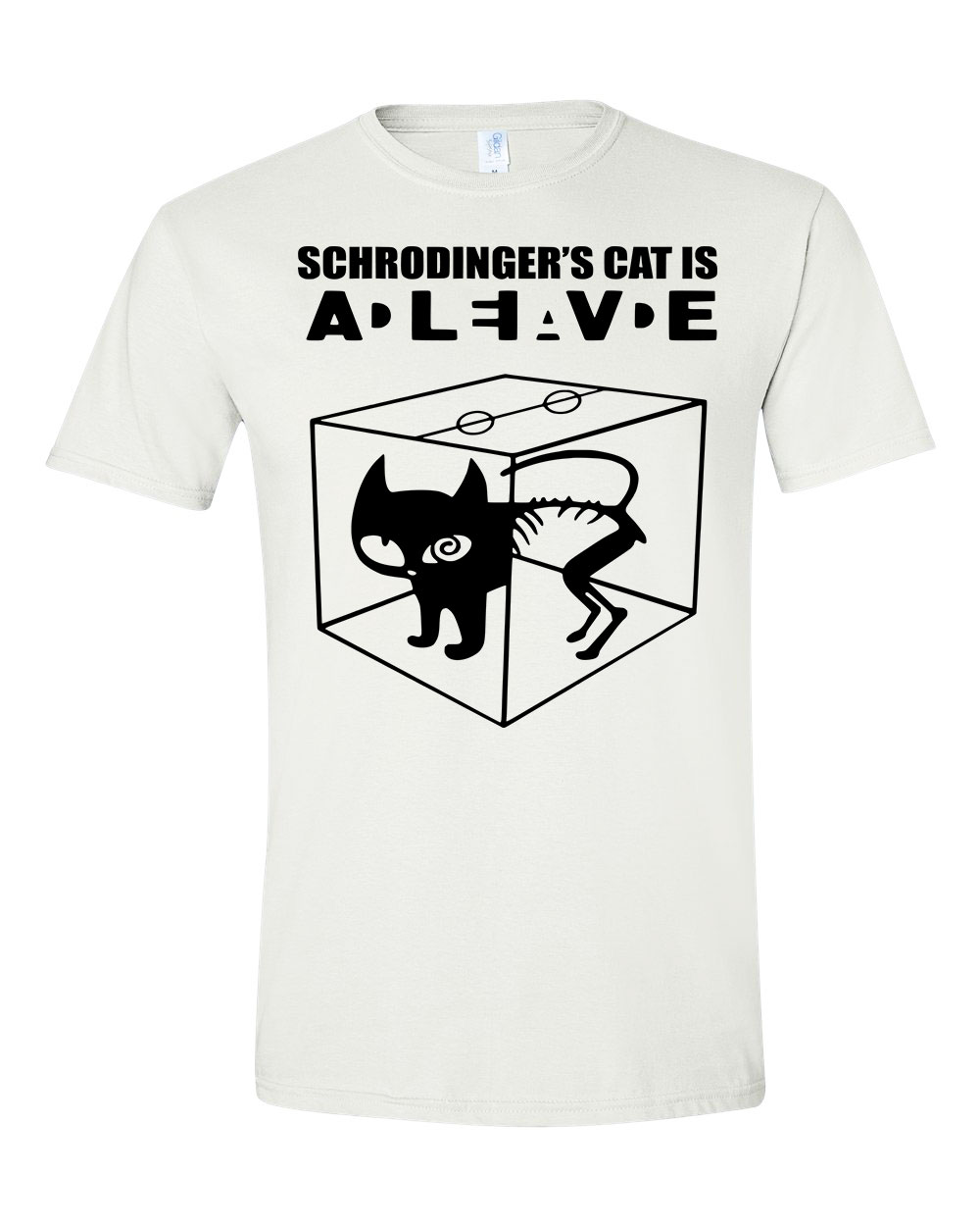 Schrödinger Macskája Fehér Férfi Póló