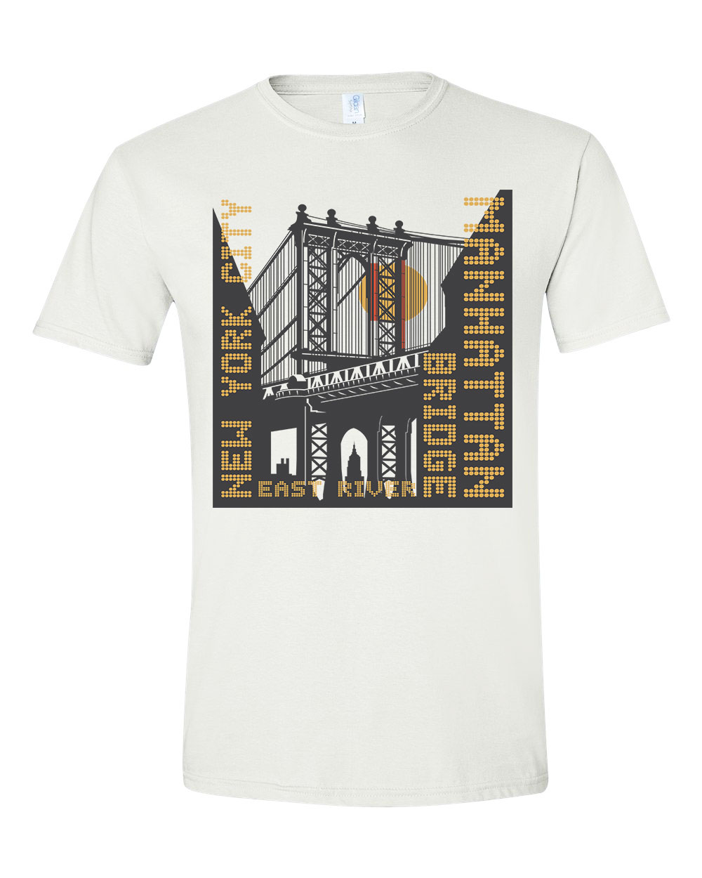 Manhattan new york Fehér Férfi Póló