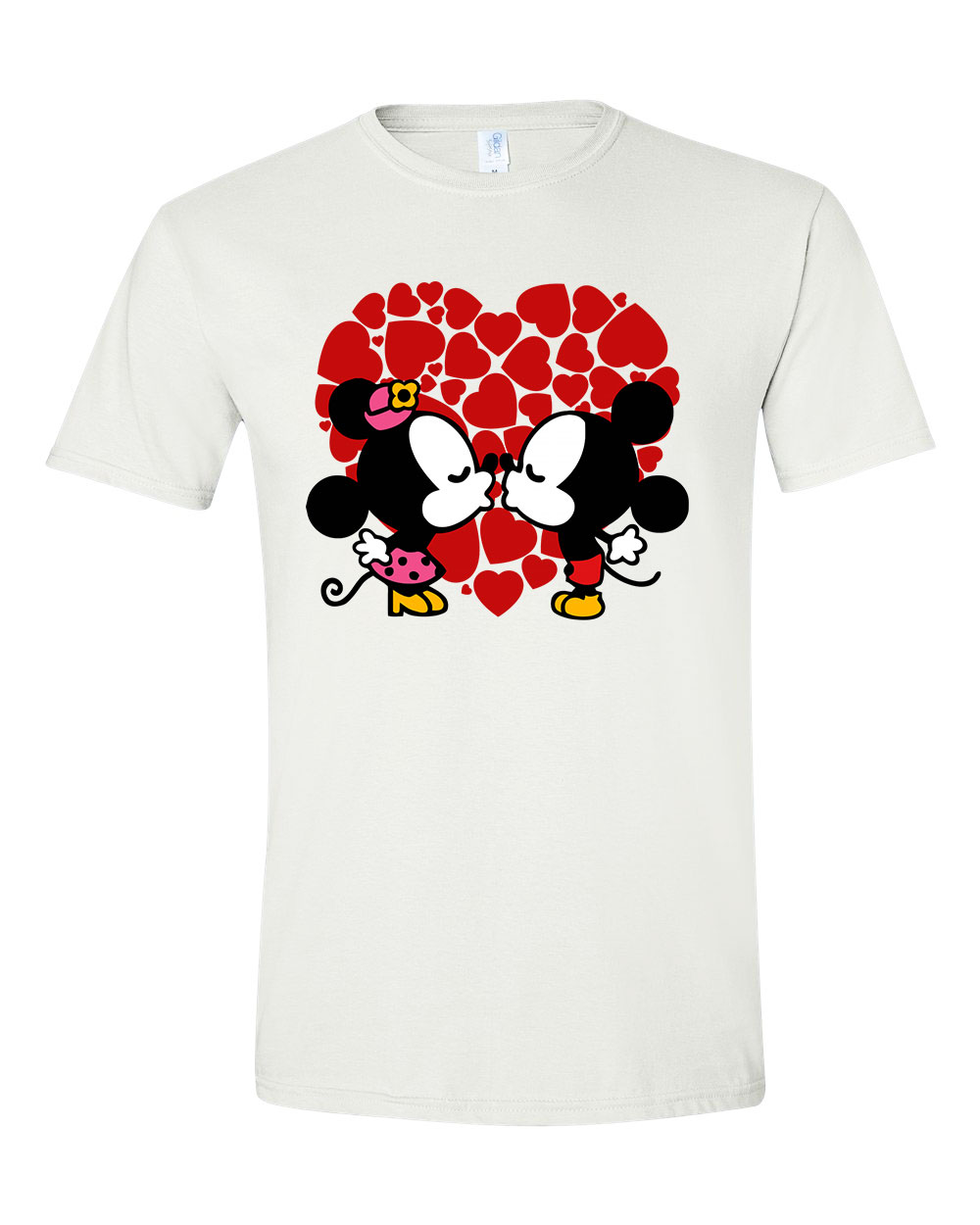 Mickey És Minnie Egér Love Fehér Férfi Póló