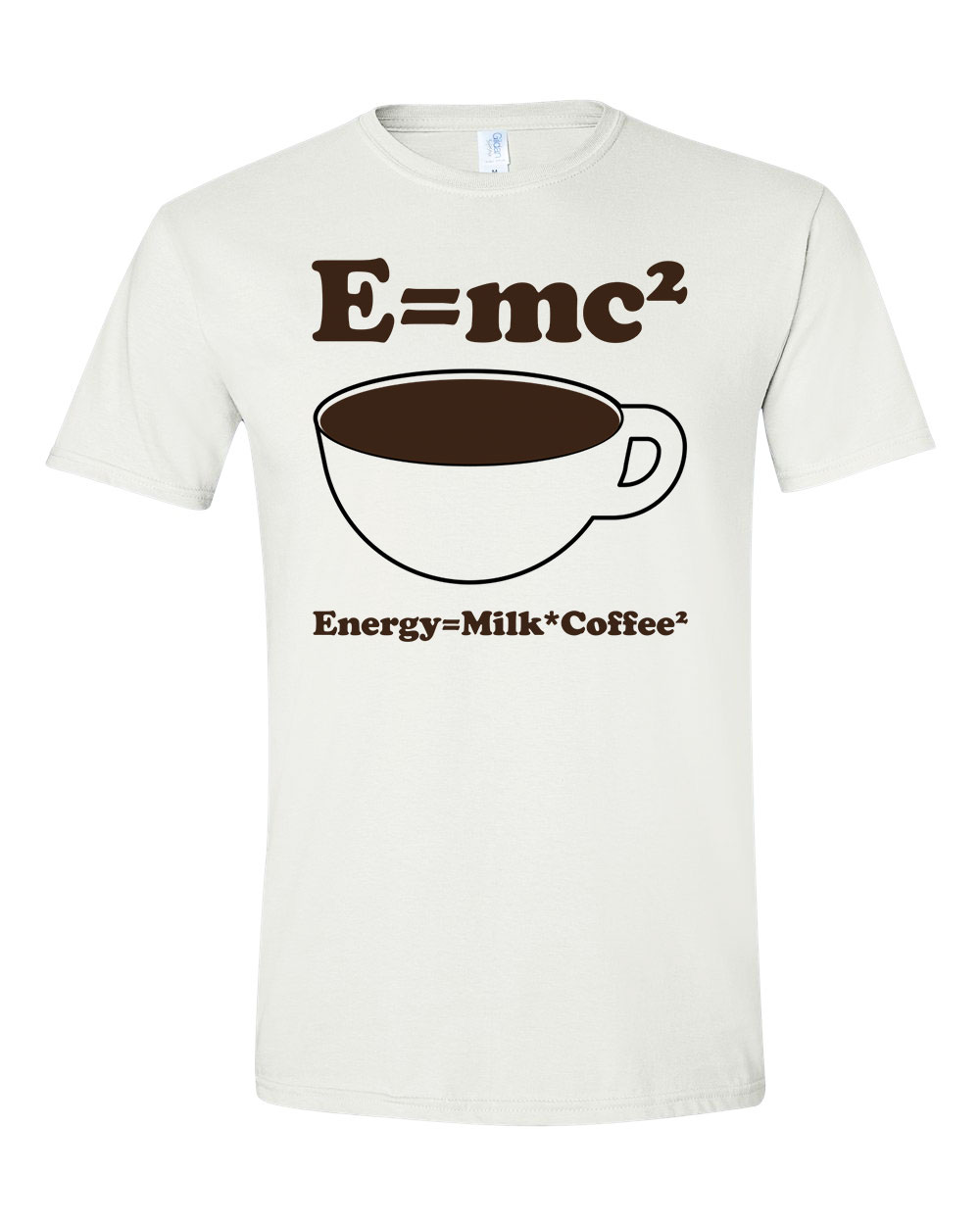 kávé emc 2 Fehér Férfi Póló