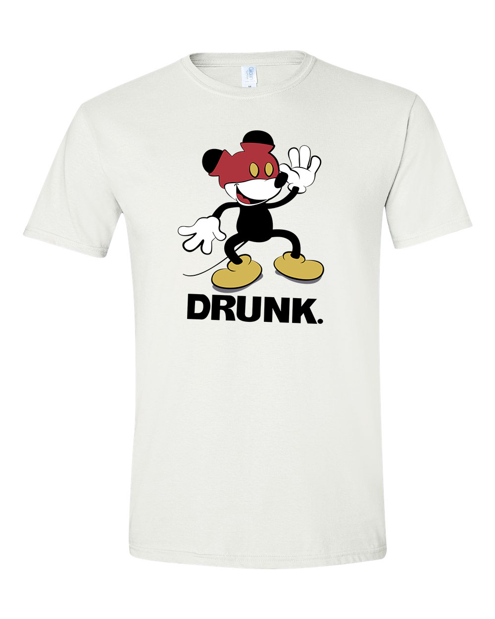 mickey egér részeg Fehér Férfi Póló