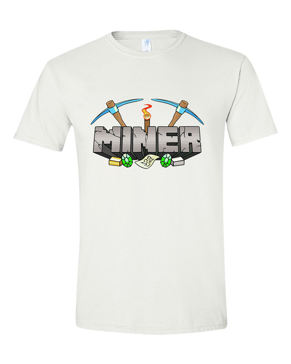 minecraft Fehér Férfi Póló