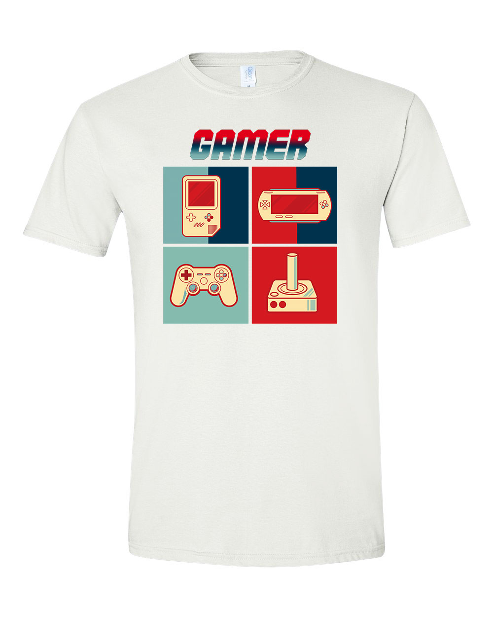 Gamer joystick gameboy Fehér Férfi Póló