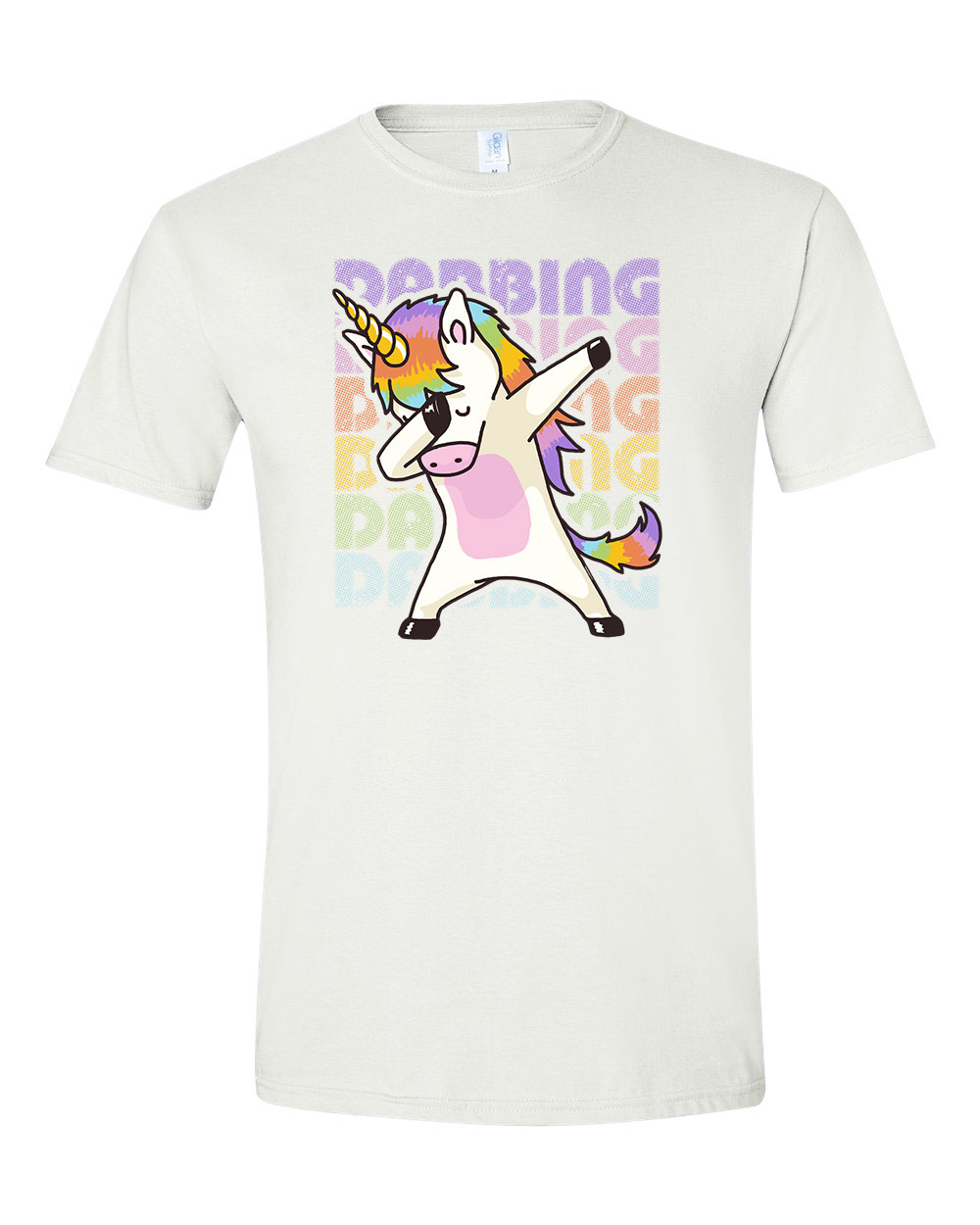 dabbing unikornis unicorn Fehér Férfi Póló