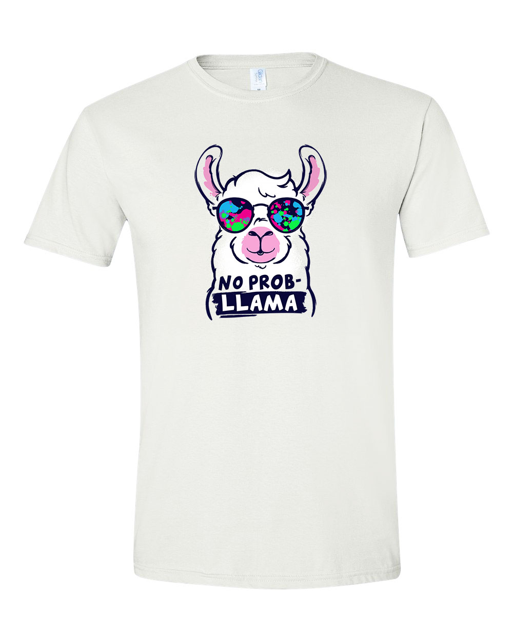 láma no probllama Fehér Férfi Póló