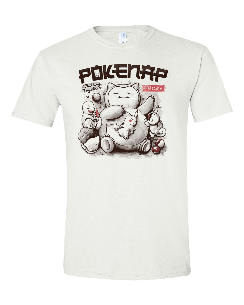 pokemon snorlax pikachu charmander alvós alvás Fehér Férfi Póló