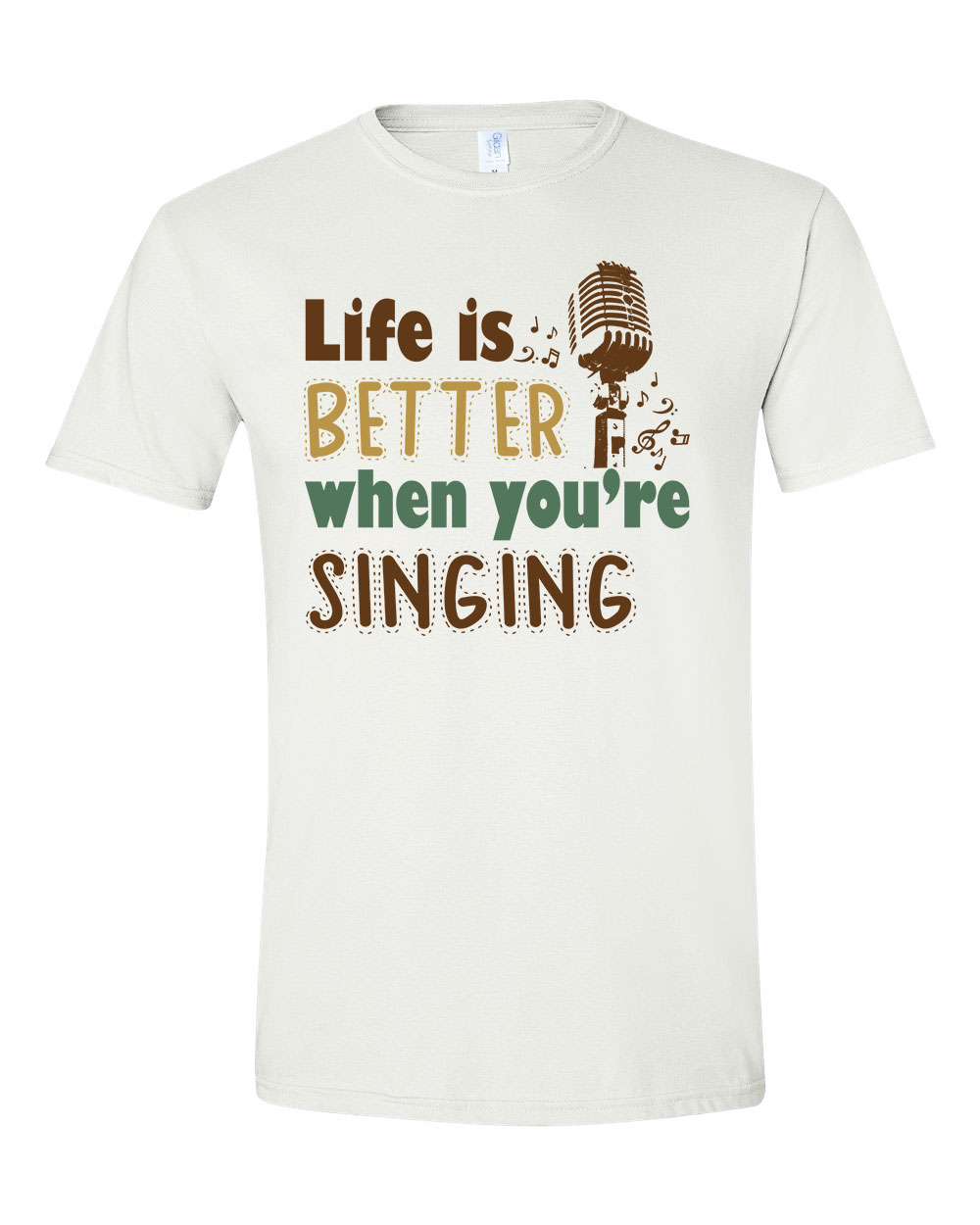 éneklés ének singing Fehér Férfi Póló