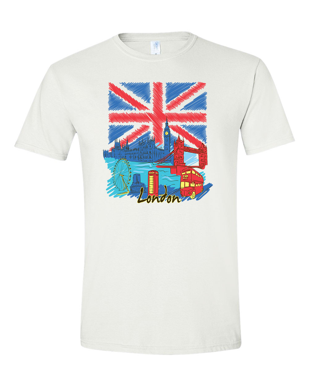 london anglia Fehér Férfi Póló