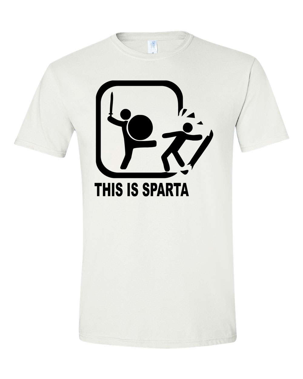 this is sparta ez itt sparta Fehér Férfi Póló