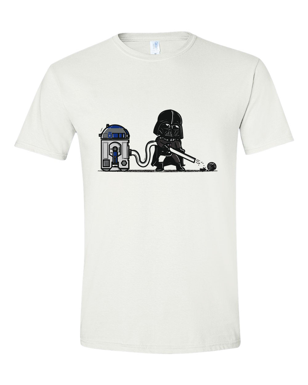 r2d2 darth vader porszívó Fehér Férfi Póló