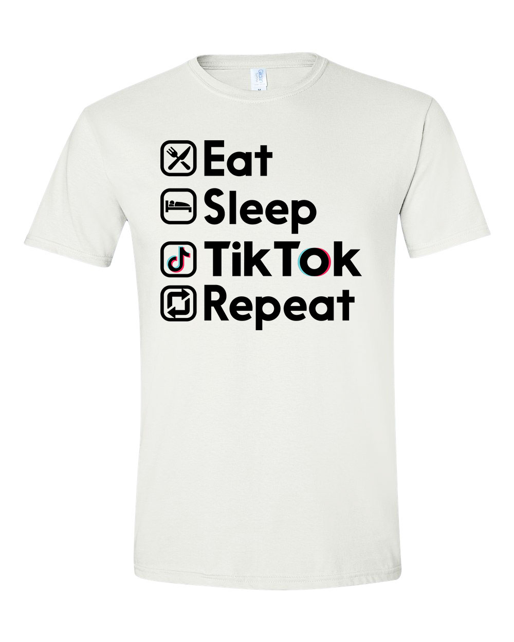 tik tok Fehér Férfi Póló