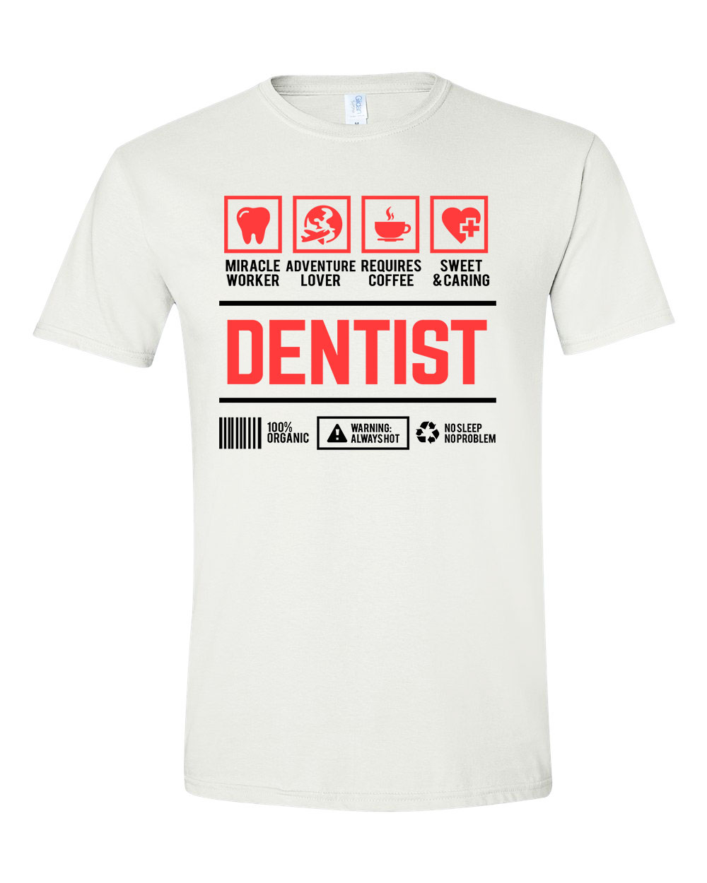 fogorvos fogászat dentist Fehér Férfi Póló