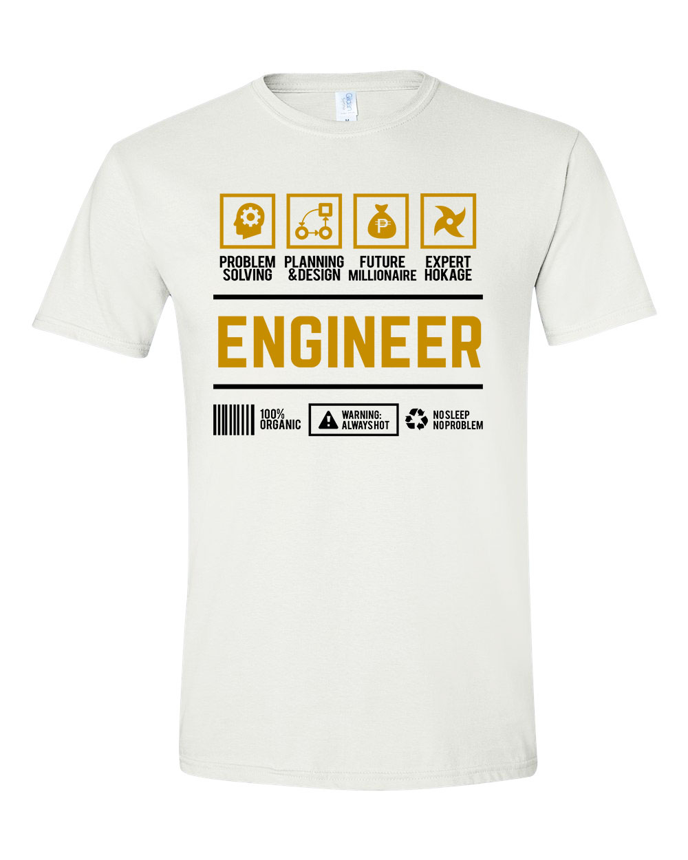 mérnök engineer Fehér Férfi Póló