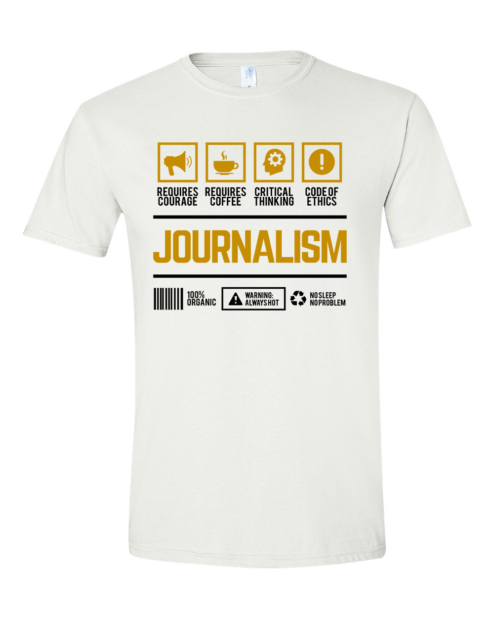 újságíró journalist Fehér Férfi Póló