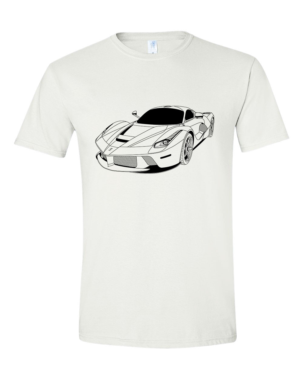 ferrari outline Fehér Férfi Póló