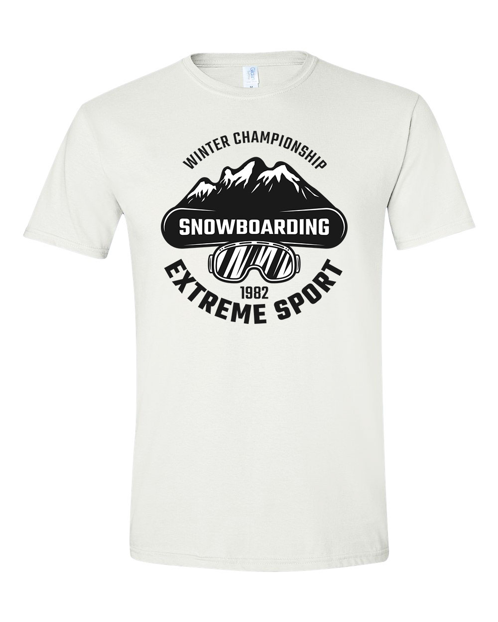Snowboard Fehér Férfi Póló