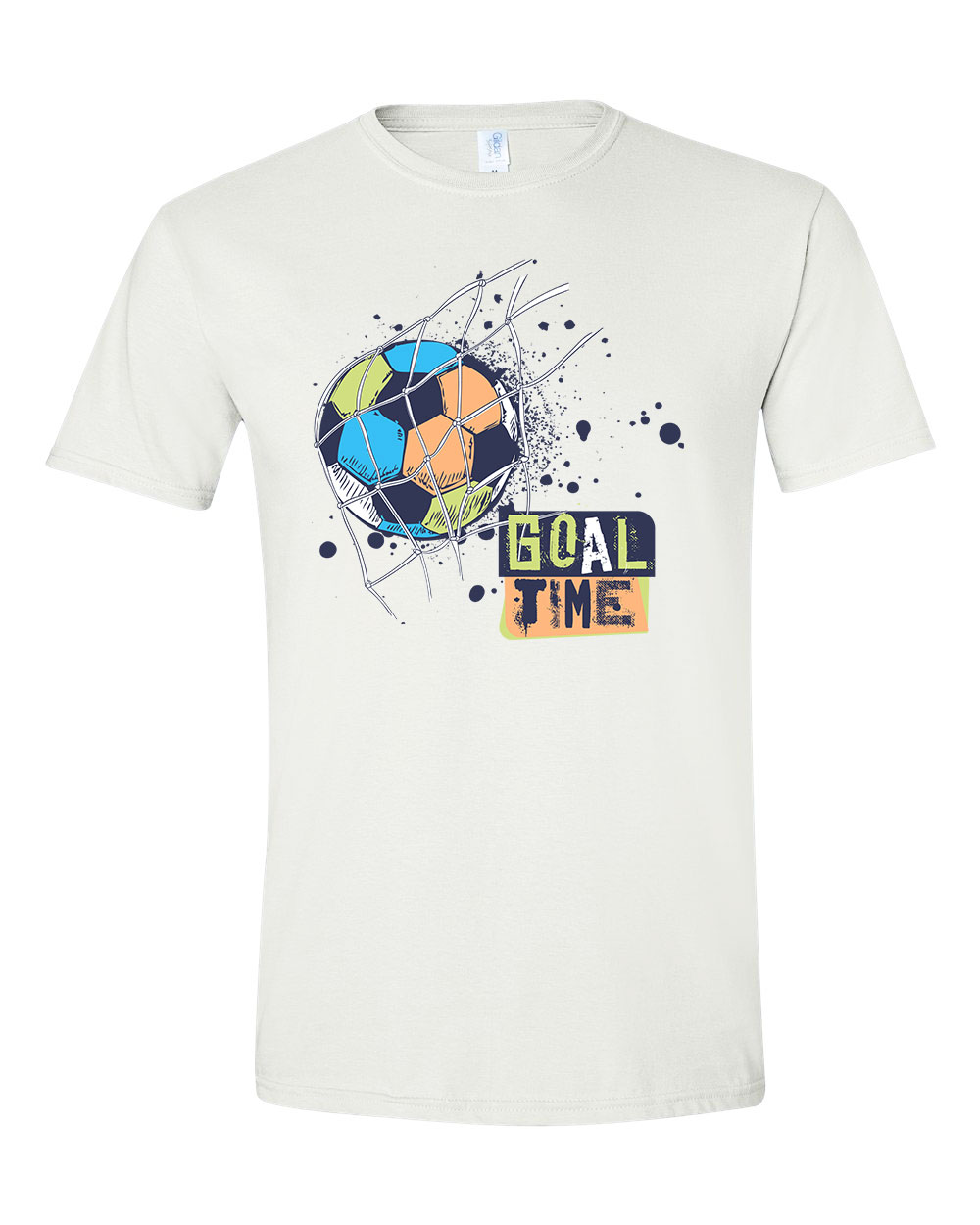 goal time foci gól focilabda Fehér Férfi Póló
