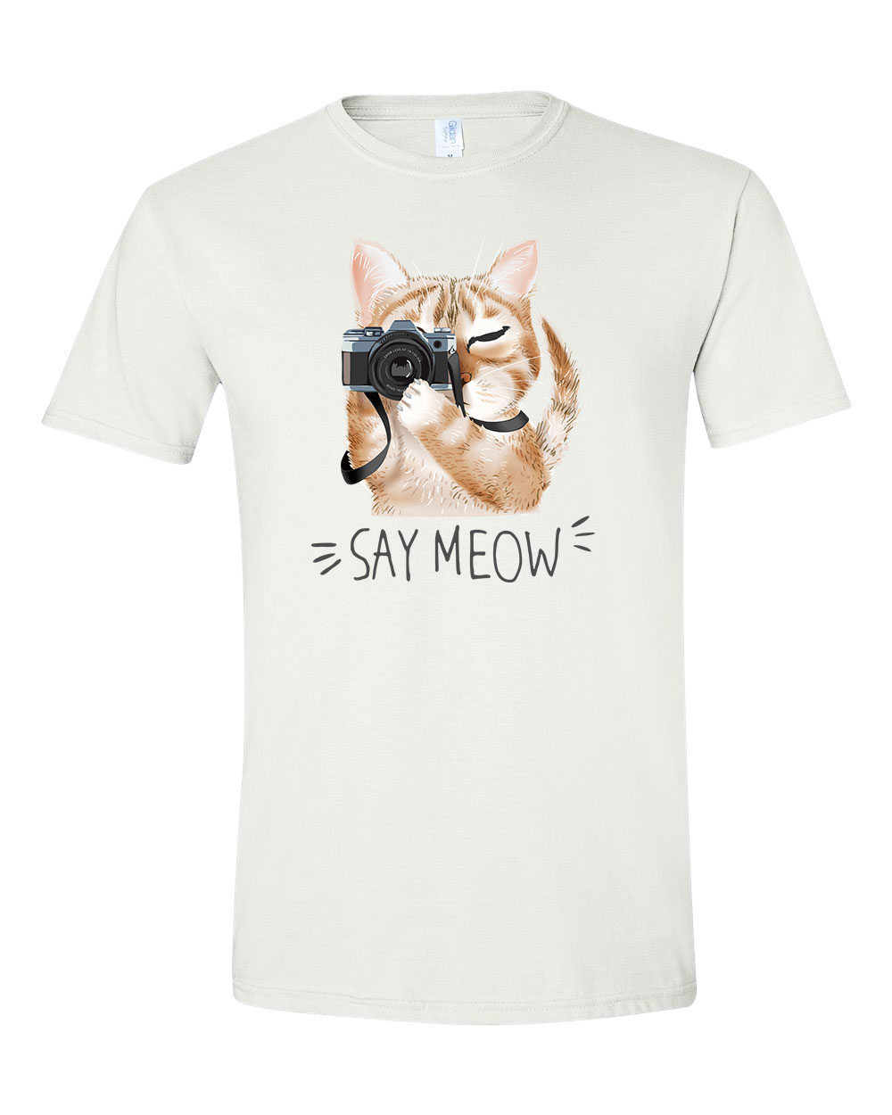 say meow macska macskás cica cicás Fehér Férfi Póló