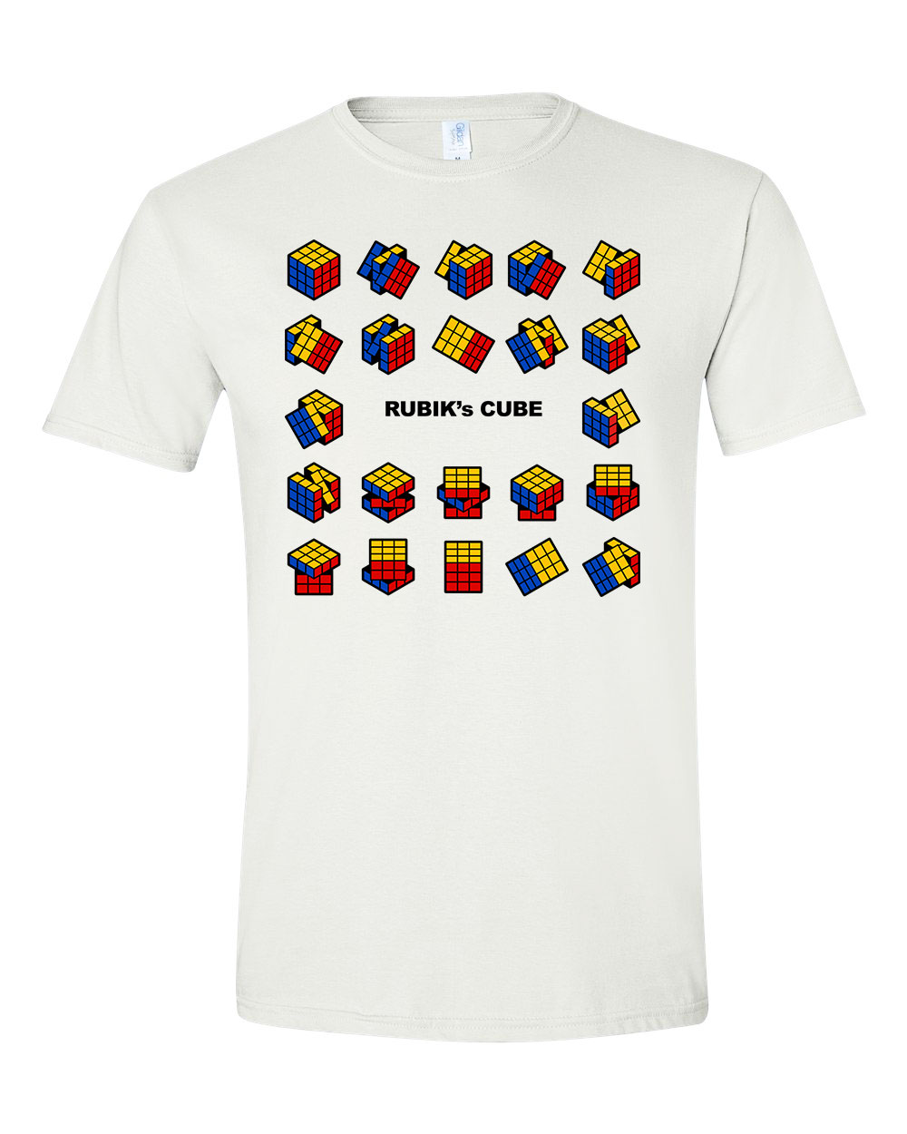 rubik kocka rubics cube Fehér Férfi Póló
