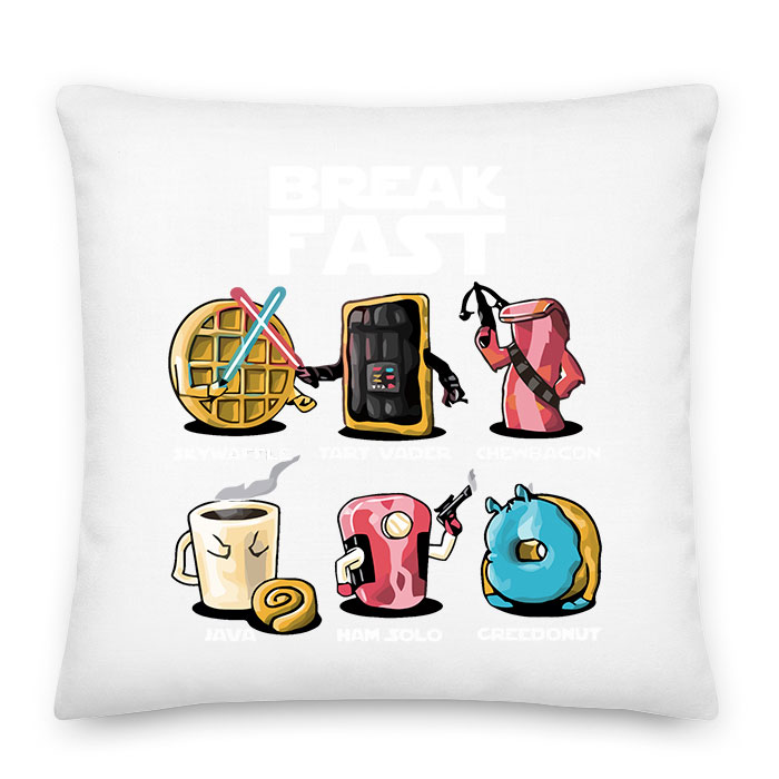 star wars break fast reggeli humor fánk kávé palacsinta Párnahuzat
