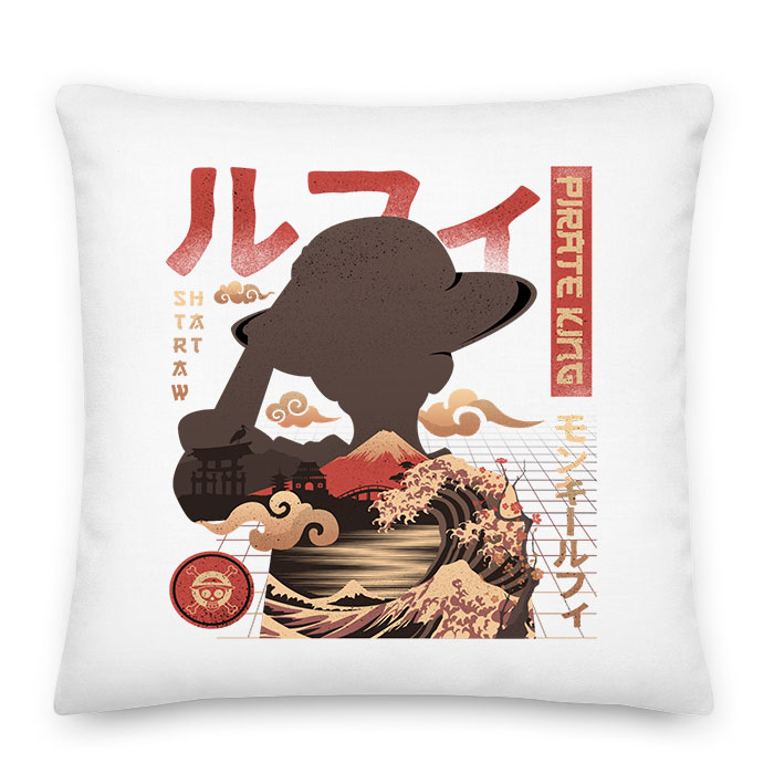 one piece pirate king monkey d  Párnahuzat