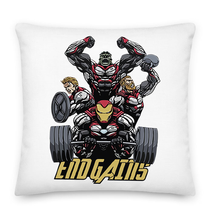 kondi edzés gym avengers no pain no gain Párnahuzat