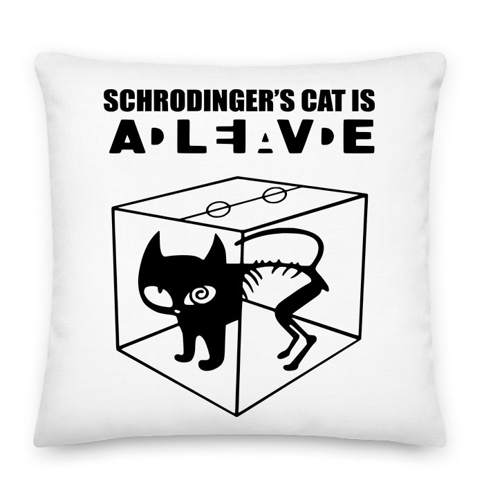 Schrödinger Macskája Párnahuzat