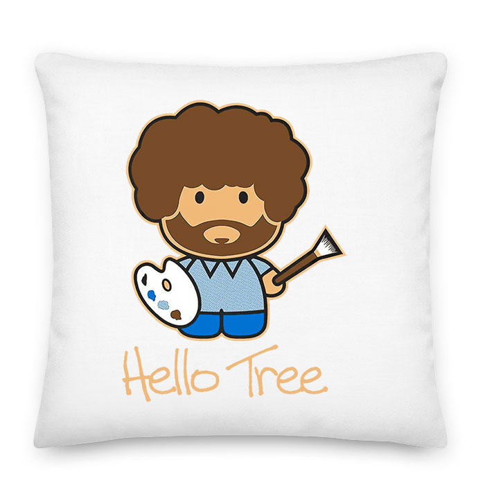 Bob Ross festészet festő Párnahuzat