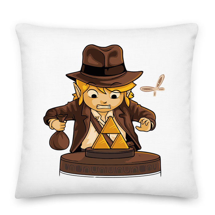 Link indiana jones gamer humor Párnahuzat