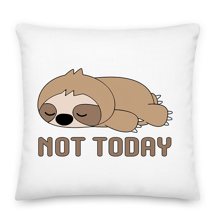 lusta lajhár not today Párnahuzat