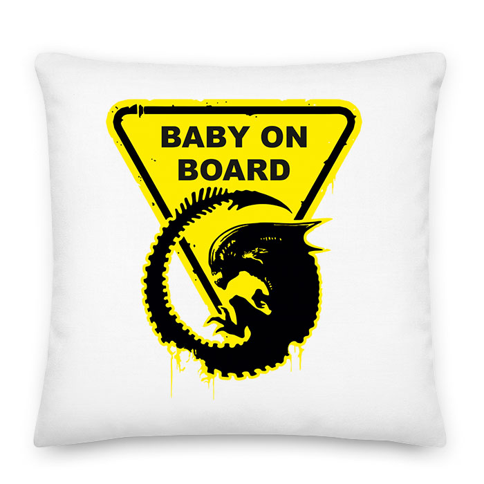 alien baby on board Párnahuzat