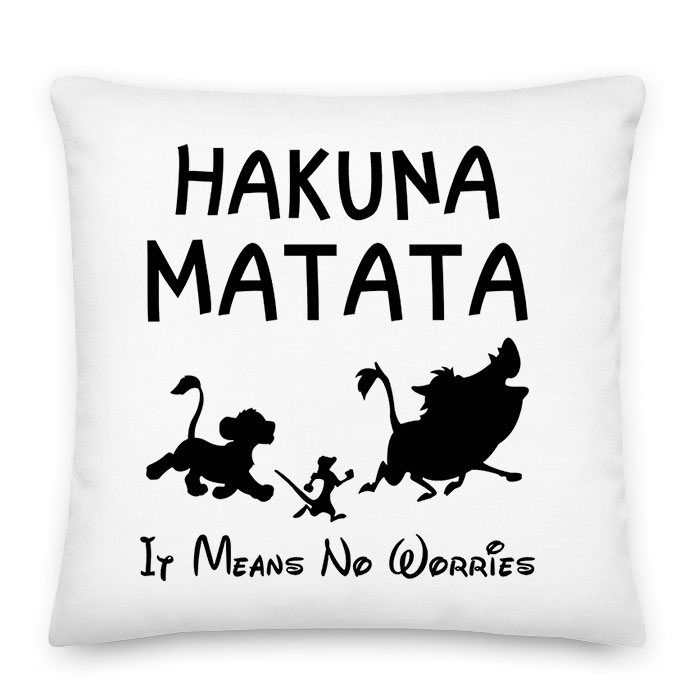 hakuna matata az oroszlánkirály Párnahuzat