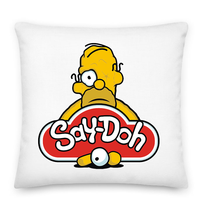 humor homer simpson play doh gyúrma Párnahuzat