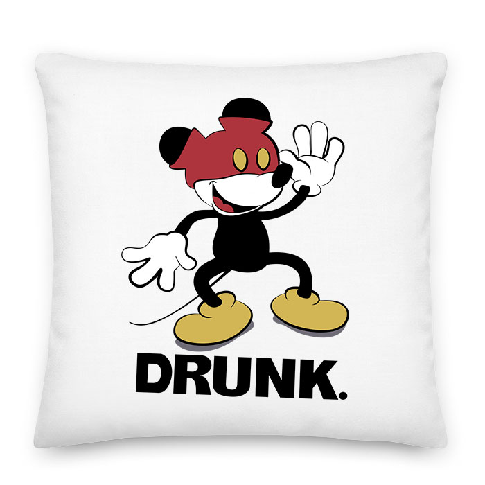 mickey egér részeg Párnahuzat