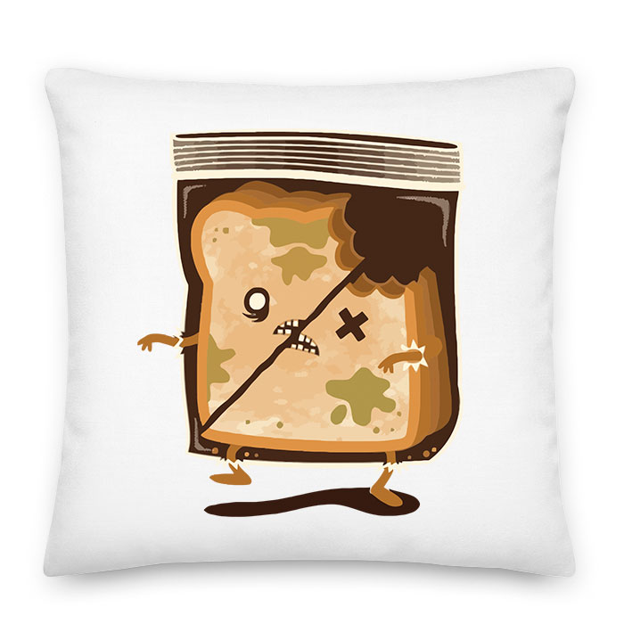 walking bread kenyér zombi humor Párnahuzat