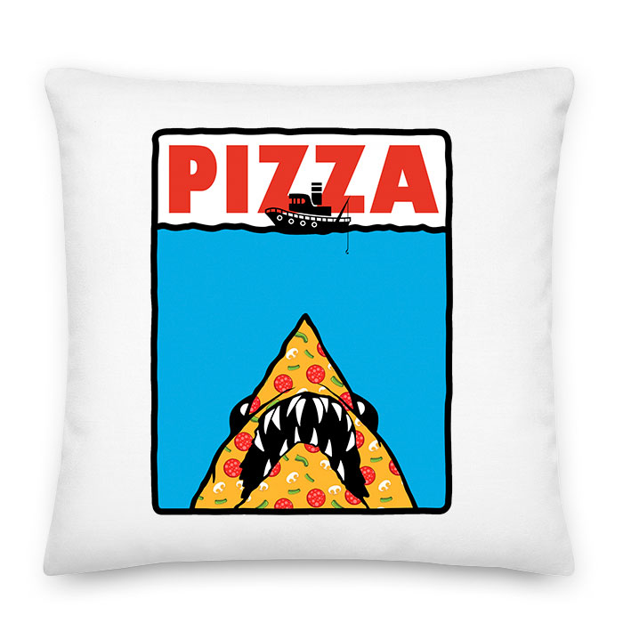 pizza pizza shark cápa Párnahuzat