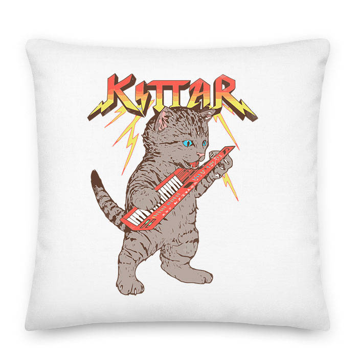 macska macskás cica cicás gitár Párnahuzat