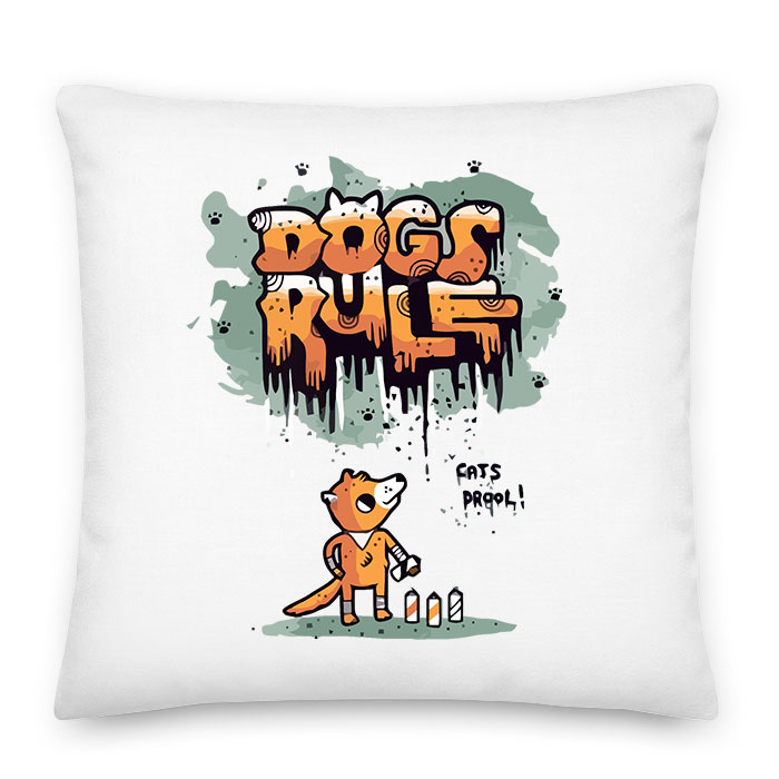 dogs rule kutya kutyás Párnahuzat