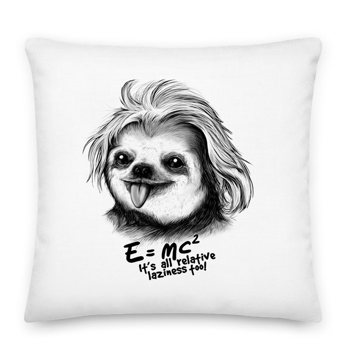 lajhár einstein e mc négyzet Párnahuzat