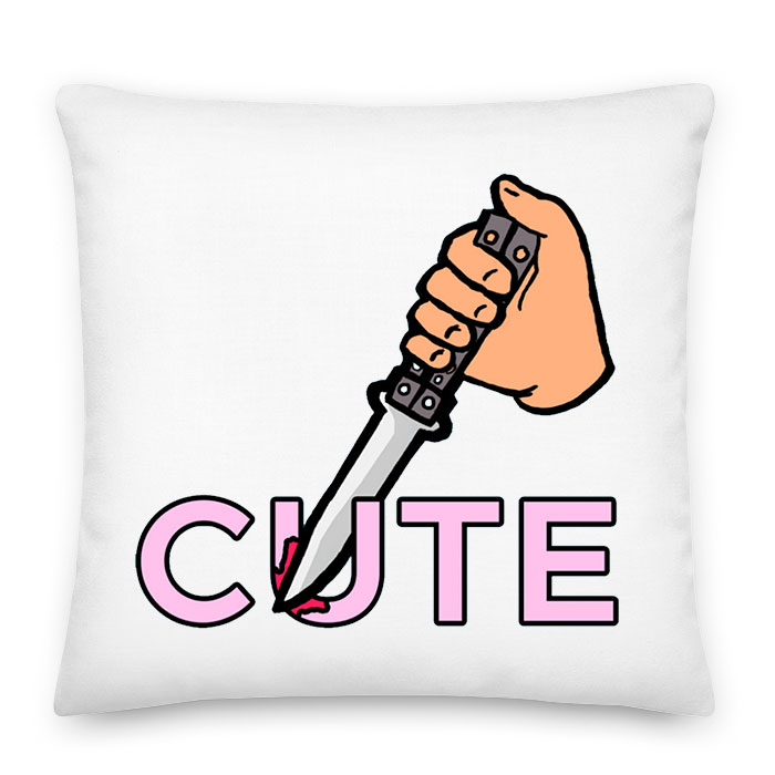 cute psycho psziho kés Párnahuzat